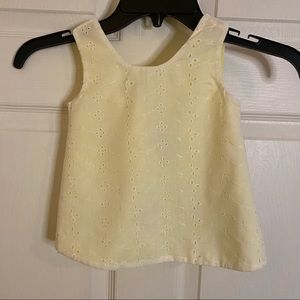 VINTAGE White Eyelet Yellow Reversible Sundress
